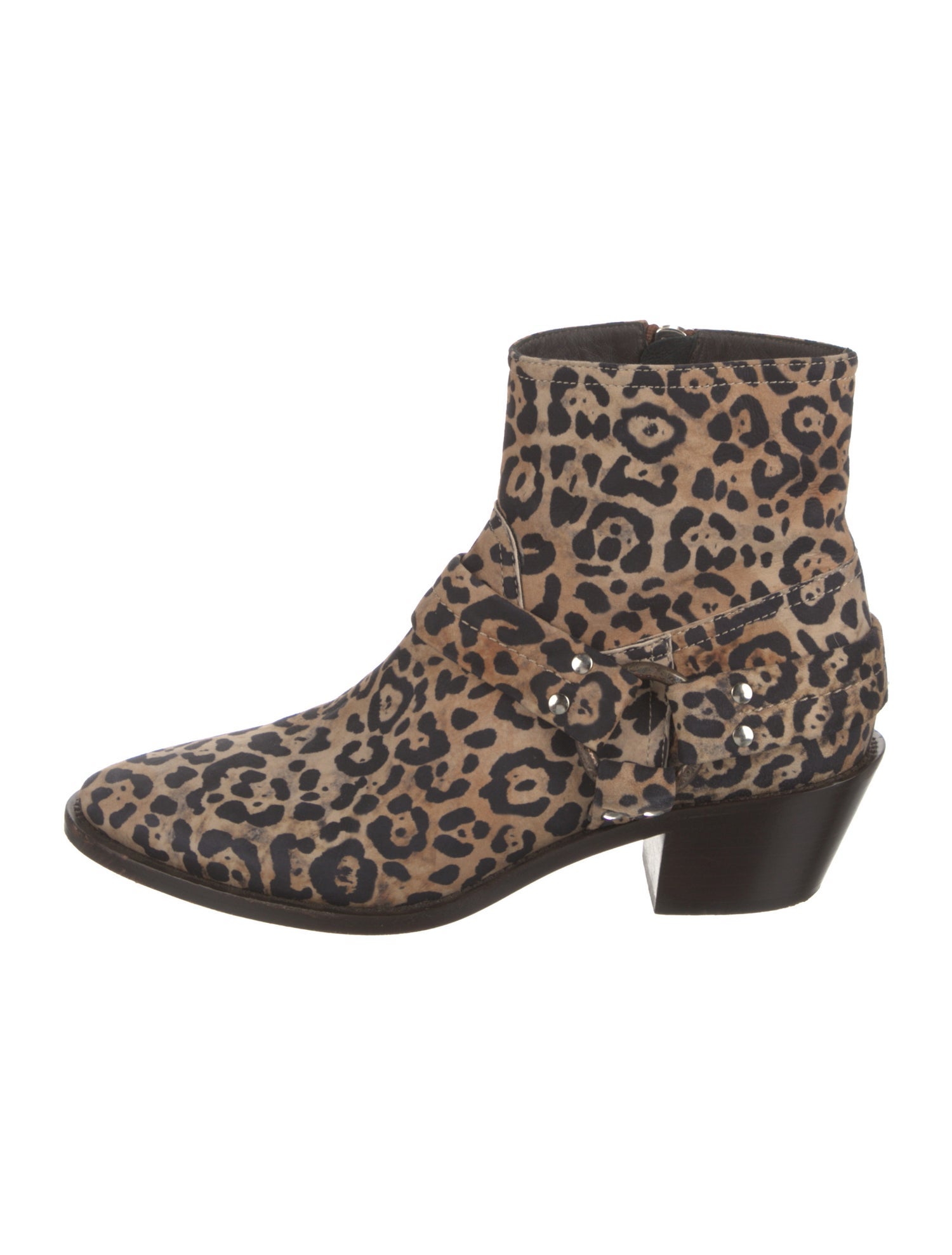 Golden Goose Suede Animal Print Boots
