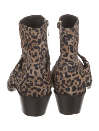 Golden Goose Suede Animal Print Boots