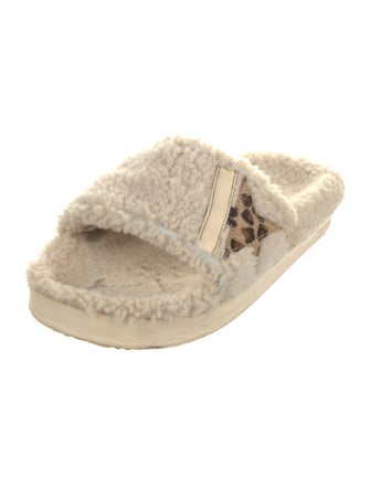 Golden Goose Shearling Animal Print Espadrilles
