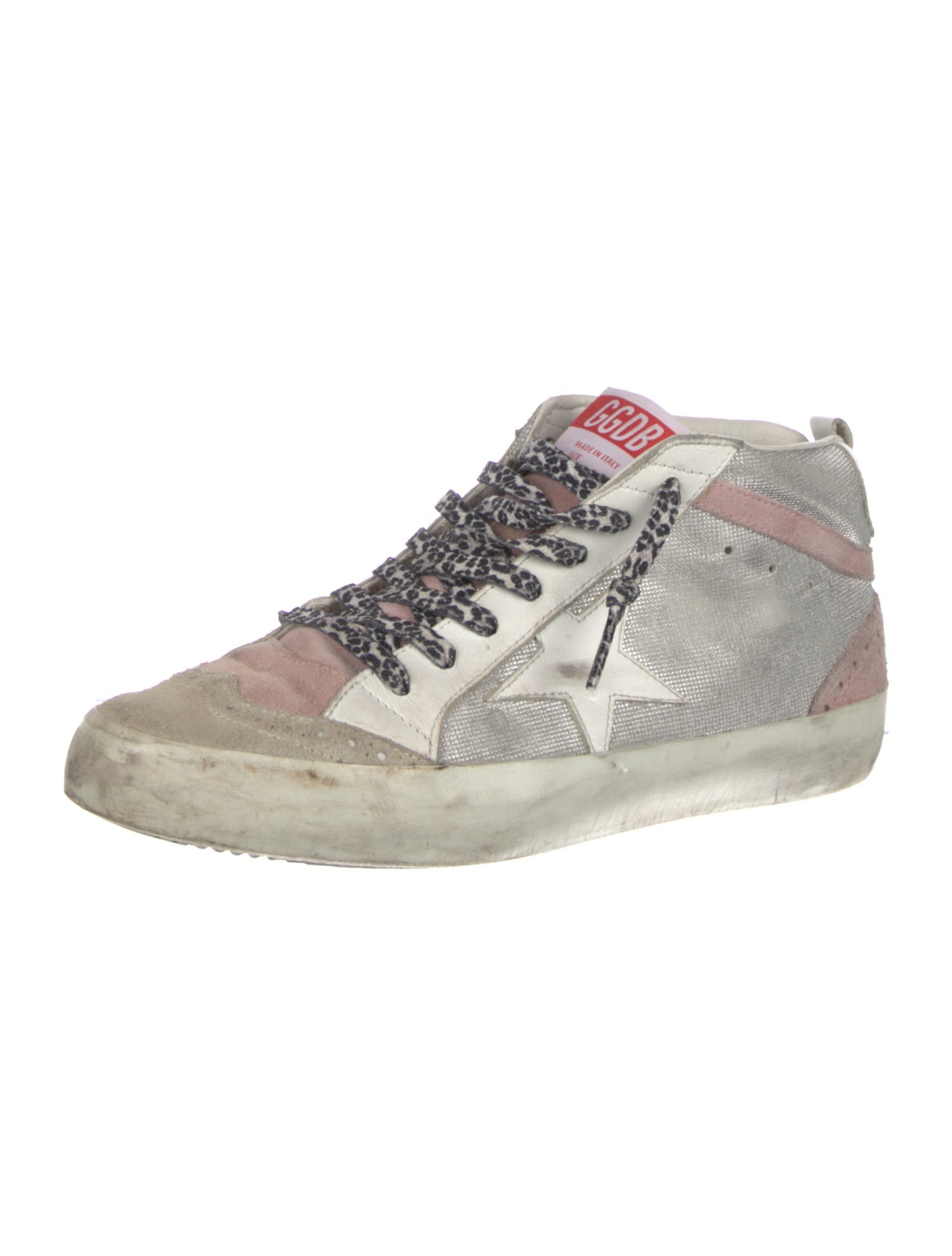 Golden Goose Suede Colorblock Pattern Sneakers