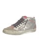 Golden Goose Suede Colorblock Pattern Sneakers