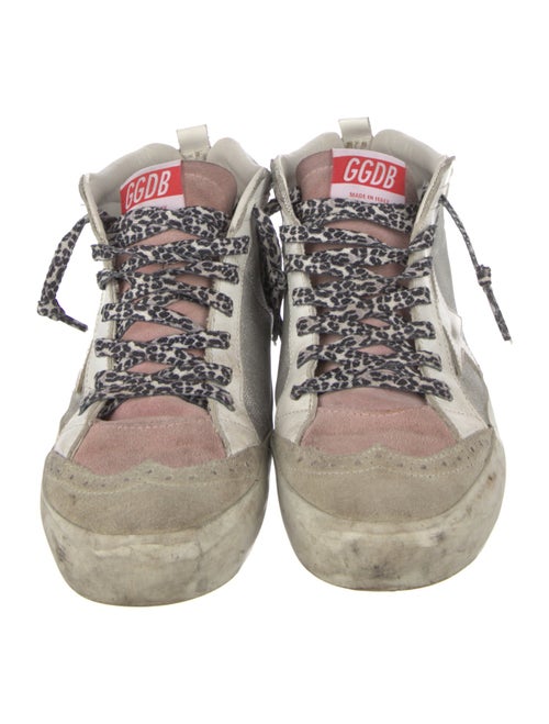 Golden Goose Suede Colorblock Pattern Sneakers