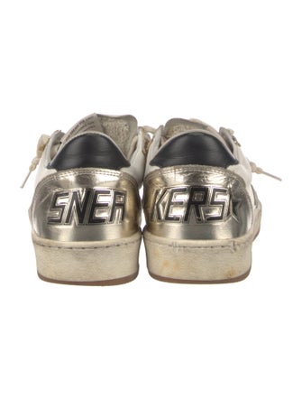 Golden Goose Leather Printed Sneakers