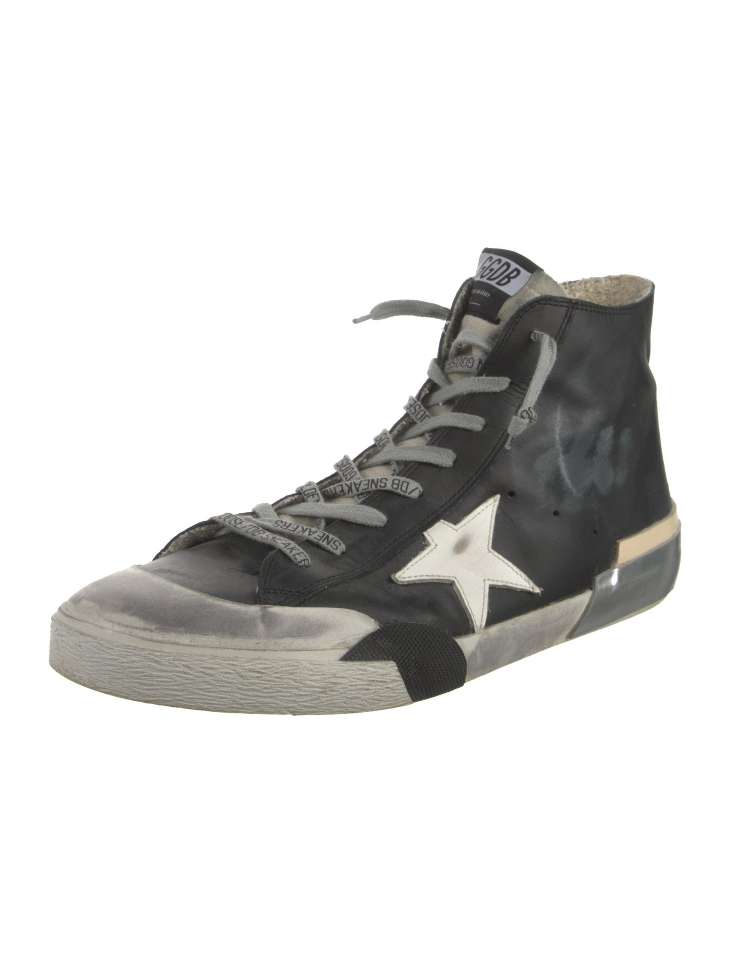 Golden Goose Leather Graphic Print Sneakers