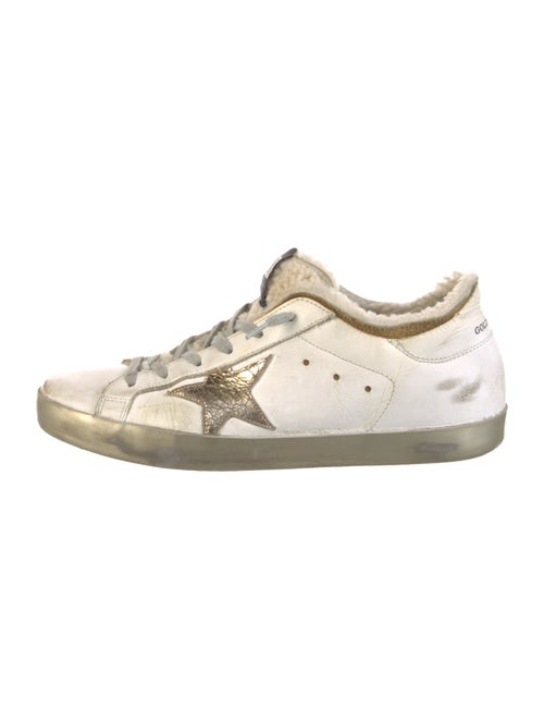 Golden Goose Leather Animal Print Sneakers