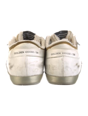 Golden Goose Leather Animal Print Sneakers