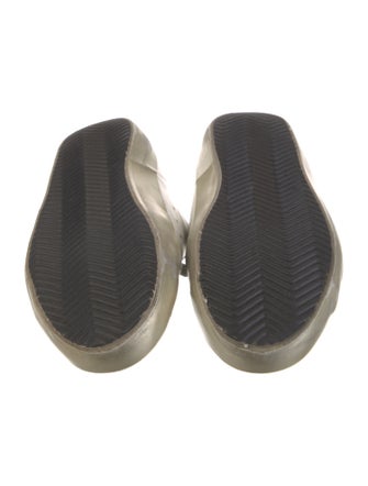 Golden Goose Leather Animal Print Sneakers