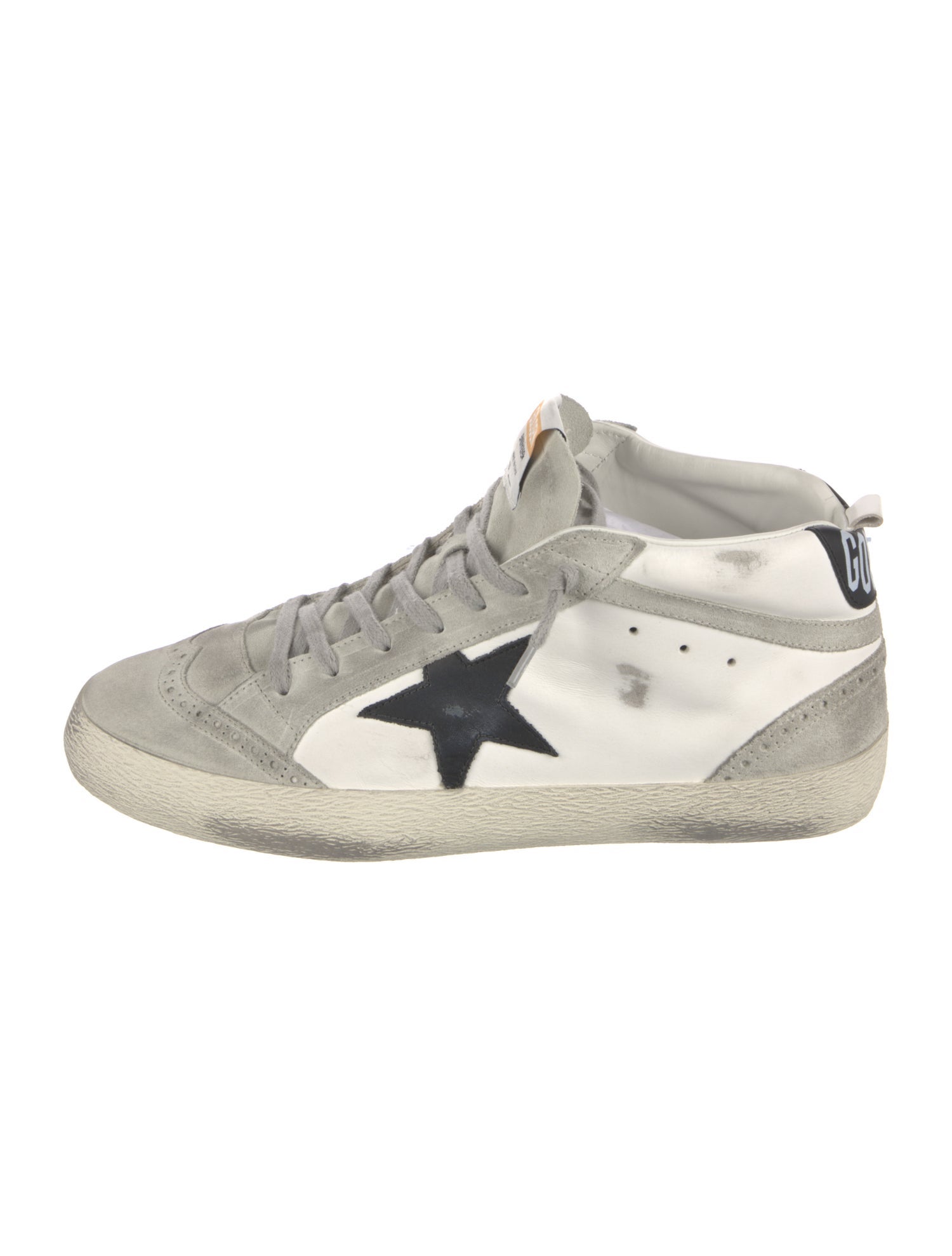 Golden Goose Leather Colorblock Pattern Sneakers