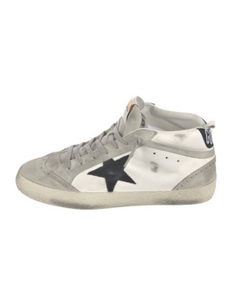 Golden Goose Leather Colorblock Pattern Sneakers