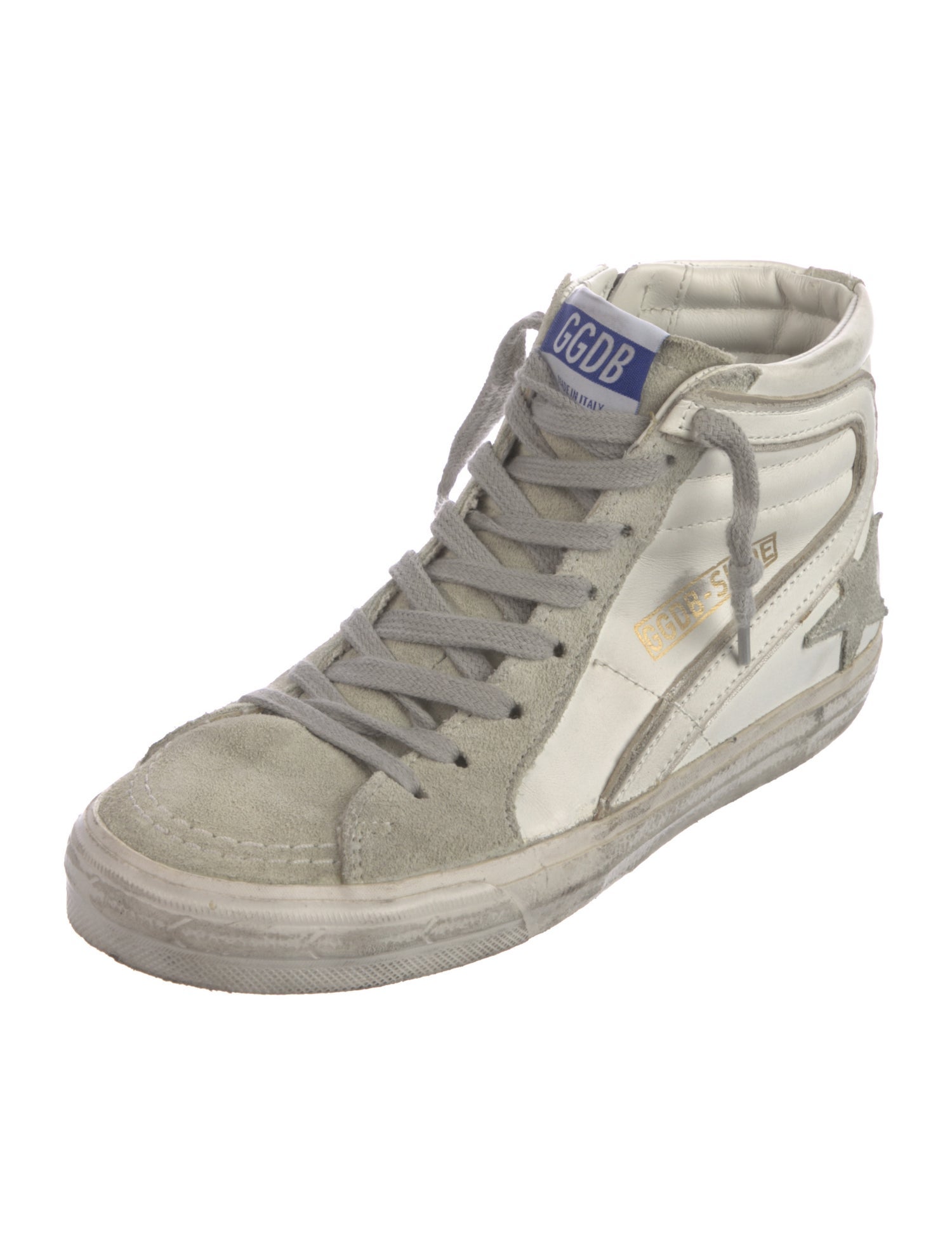 Golden Goose Suede Colorblock Pattern Sneakers