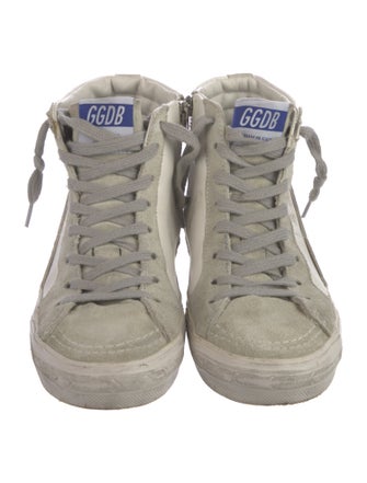 Golden Goose Suede Colorblock Pattern Sneakers