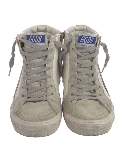 Golden Goose Suede Colorblock Pattern Sneakers
