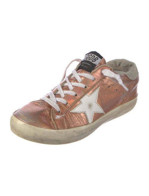 Golden Goose Leather Printed Sneakers