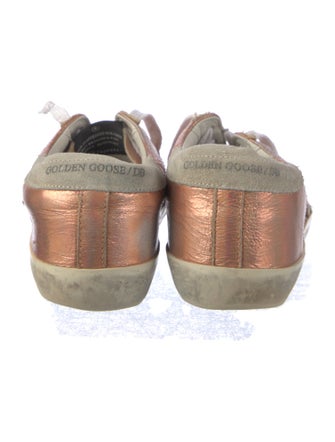 Golden Goose Leather Printed Sneakers