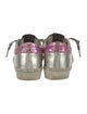 Golden Goose Leather Glitter Accents Sneakers