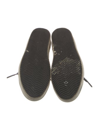 Golden Goose Leather Glitter Accents Sneakers