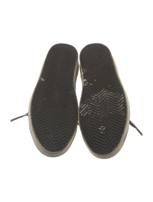 Golden Goose Leather Glitter Accents Sneakers