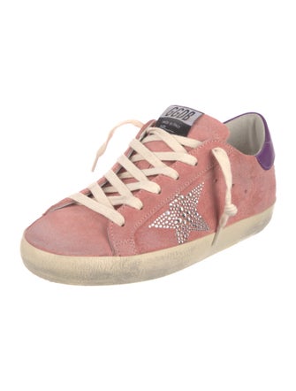 Golden Goose Suede Colorblock Pattern Sneakers