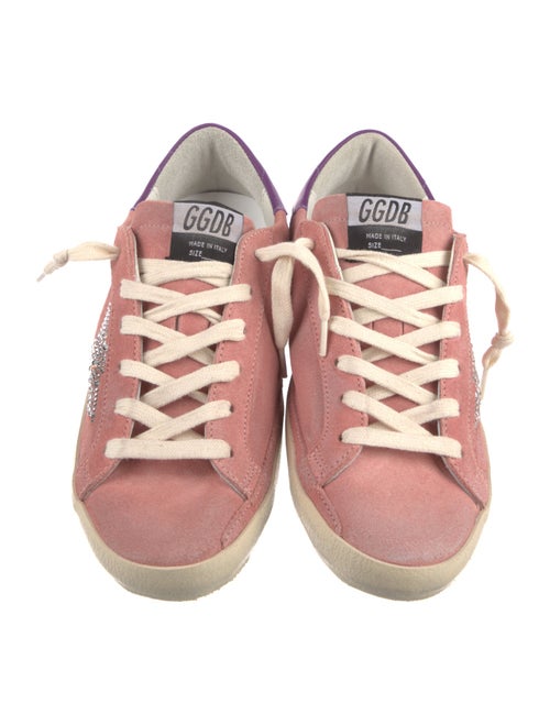 Golden Goose Suede Colorblock Pattern Sneakers