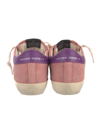 Golden Goose Suede Colorblock Pattern Sneakers