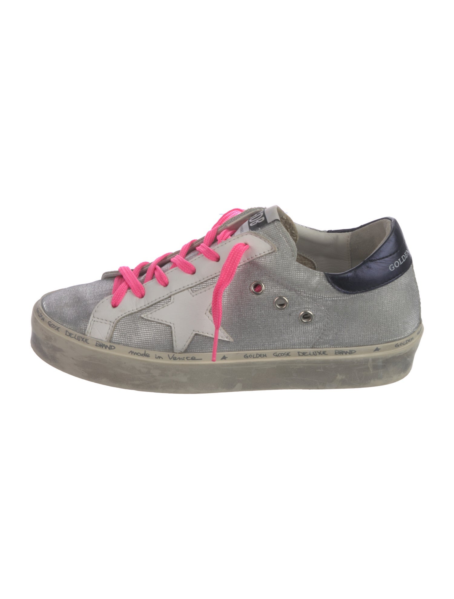 Golden Goose Glitter Distressed Accents Sneakers