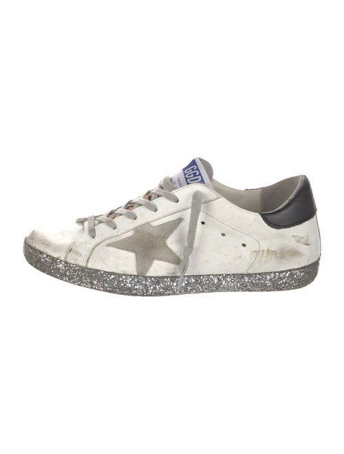 Golden Goose Leather Printed Sneakers