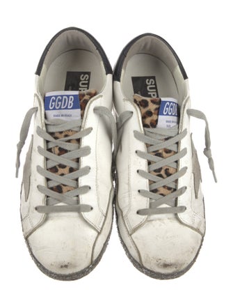 Golden Goose Leather Printed Sneakers