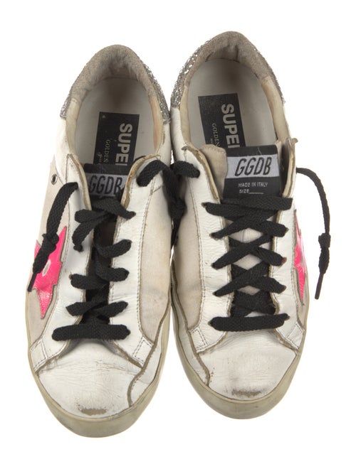 Golden Goose Leather Colorblock Pattern Sneakers