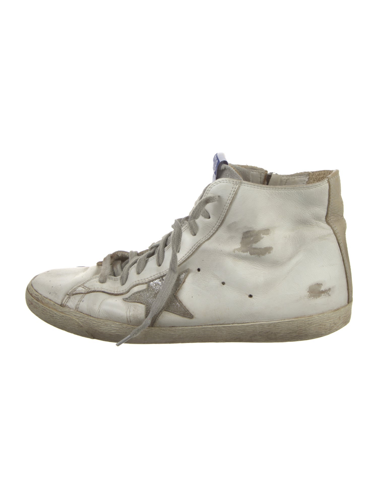 Golden Goose Leather Distressed Accents Sneakers