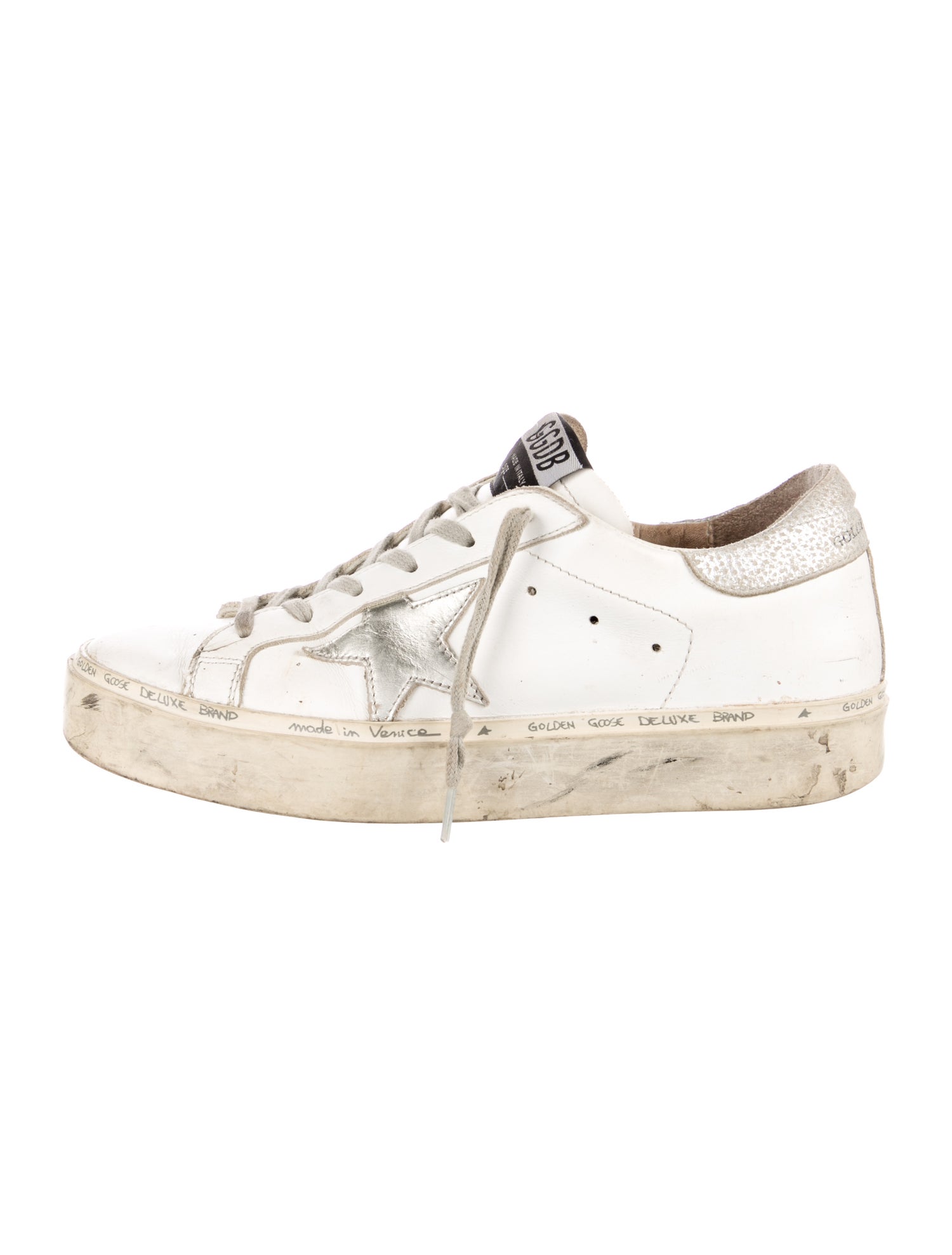 Golden Goose Leather Distressed Accents Sneakers