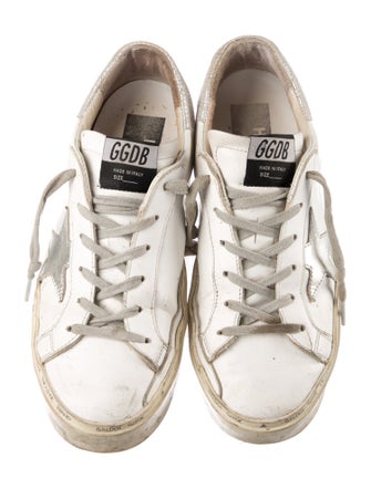 Golden Goose Leather Distressed Accents Sneakers