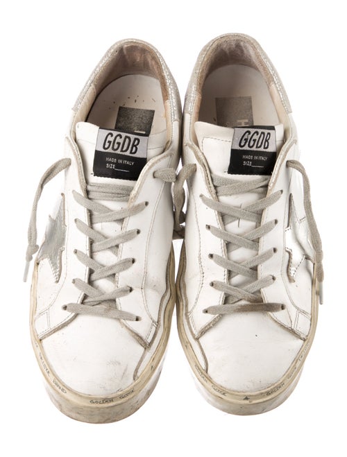 Golden Goose Leather Distressed Accents Sneakers