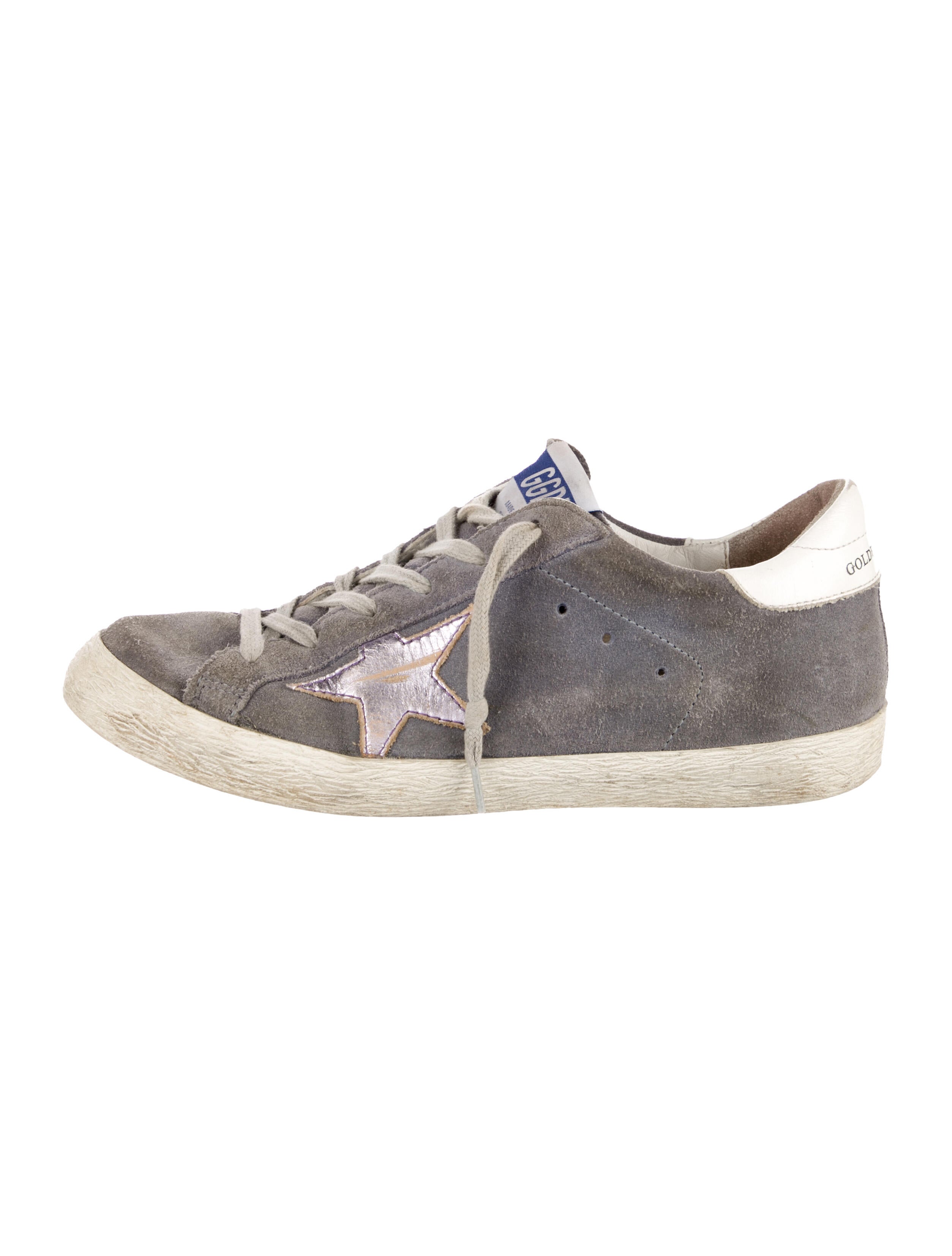 Golden Goose Suede Colorblock Pattern Sneakers