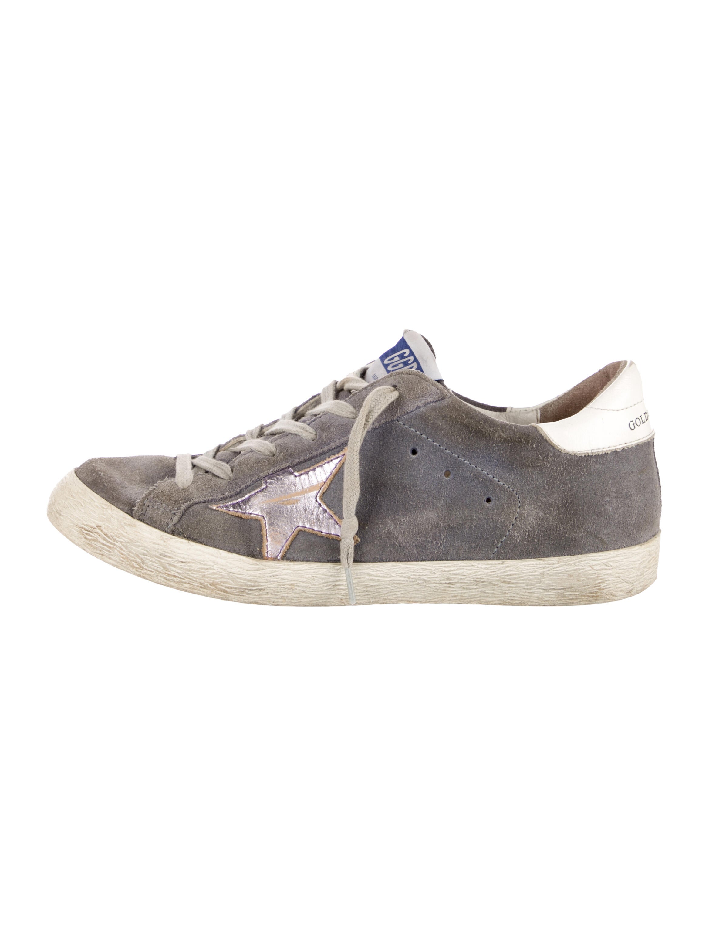 Golden Goose Suede Colorblock Pattern Sneakers