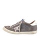 Golden Goose Suede Colorblock Pattern Sneakers