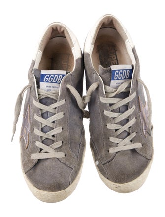 Golden Goose Suede Colorblock Pattern Sneakers