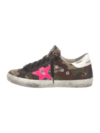 Golden Goose Printed Distressed Accents Sneakers
