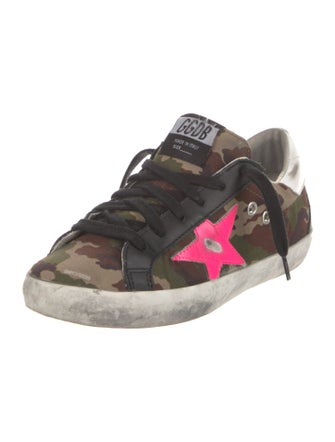 Golden Goose Printed Distressed Accents Sneakers
