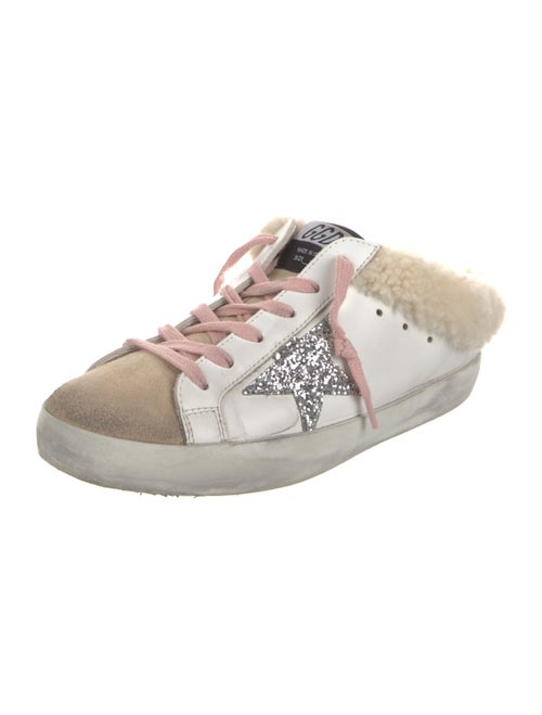 Golden Goose Leather Colorblock Pattern Sneakers