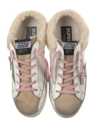 Golden Goose Leather Colorblock Pattern Sneakers