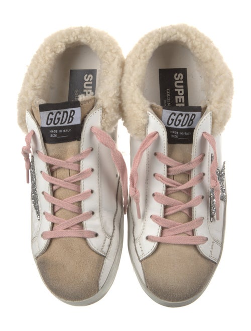 Golden Goose Leather Colorblock Pattern Sneakers