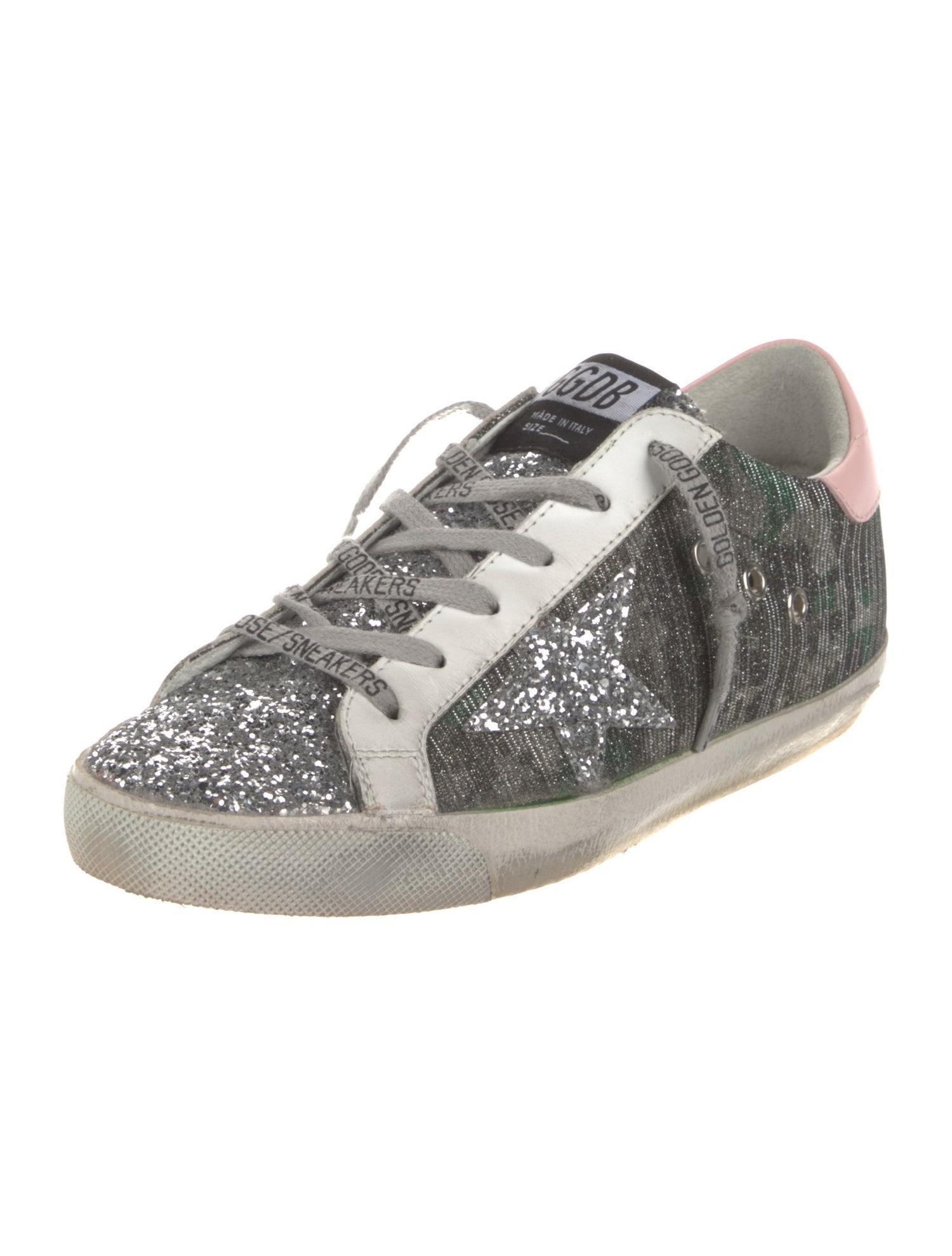 Golden Goose Glitter Printed Sneakers