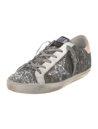 Golden Goose Glitter Printed Sneakers