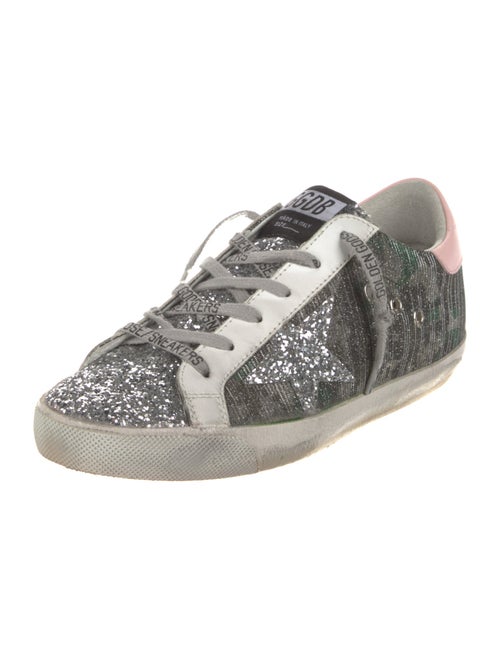 Golden Goose Glitter Printed Sneakers