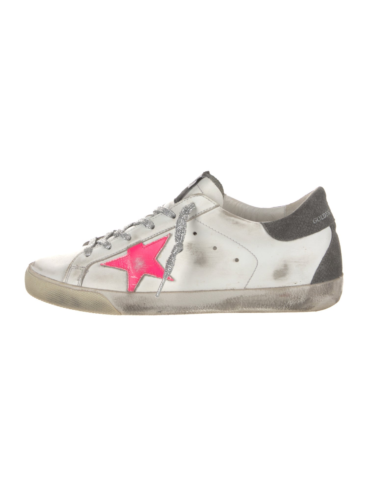 Golden Goose Leather Printed Sneakers