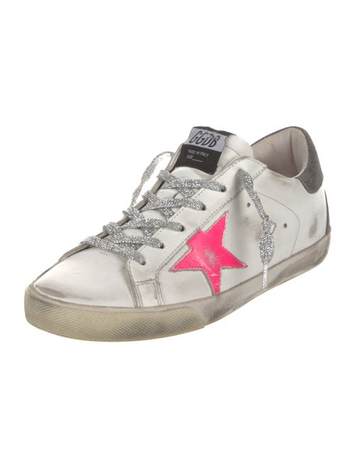 Golden Goose Leather Printed Sneakers