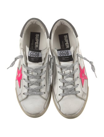 Golden Goose Leather Printed Sneakers