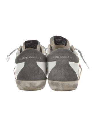 Golden Goose Leather Printed Sneakers