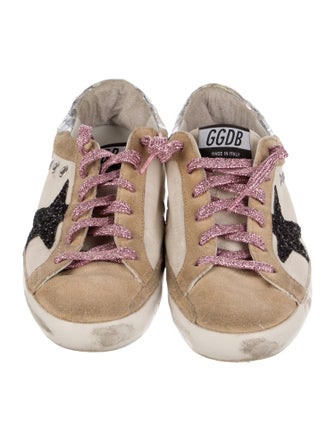 Golden Goose Suede Colorblock Pattern Sneakers