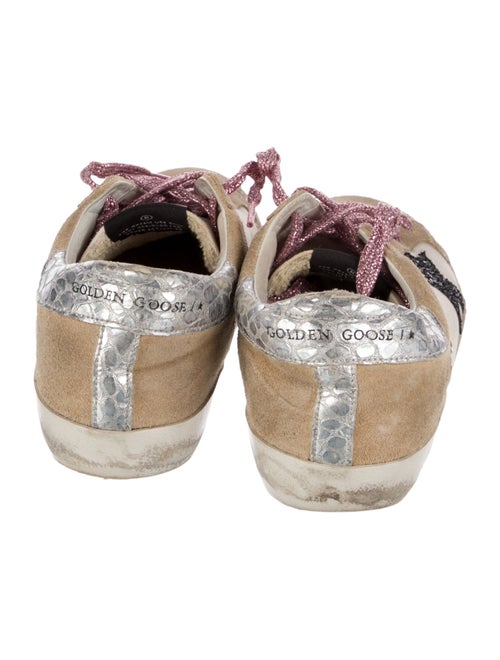 Golden Goose Suede Colorblock Pattern Sneakers